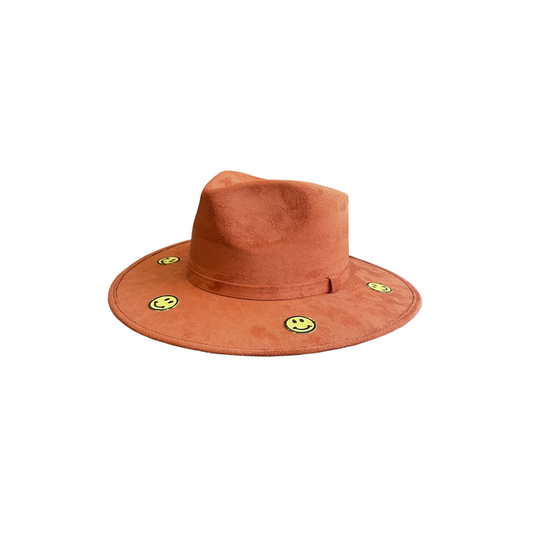 Burnt Orange Teardrop Rancher with Smiley Face Patches