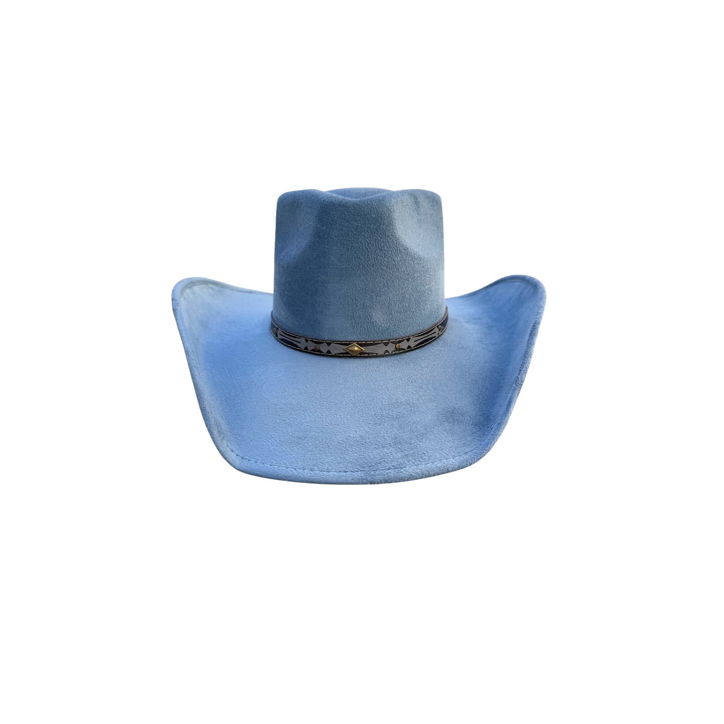 Arrowhead Western Hat w/ Leather Band - Denim