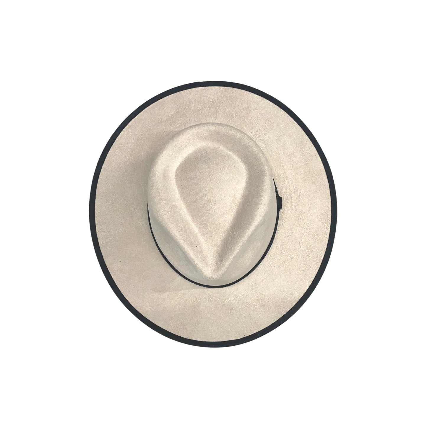 Millie Teardrop - Two-Toned Ivory Hat w/ Black Trim D&D