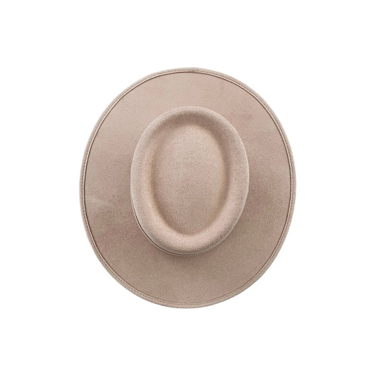 Alex Crown Top Boater - Taupe
