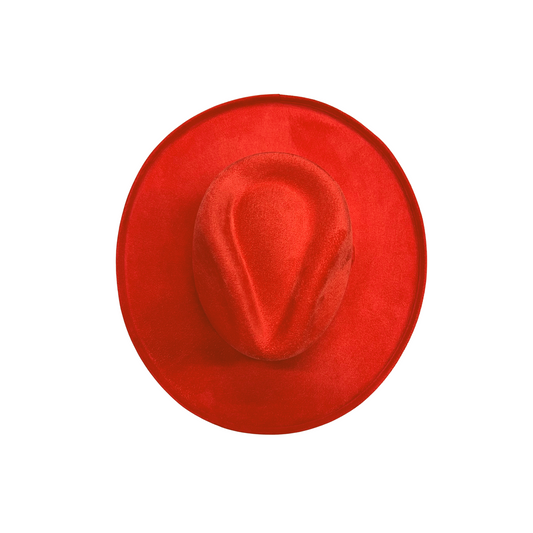 Blake Curled Pencil Brim- Coral Red
