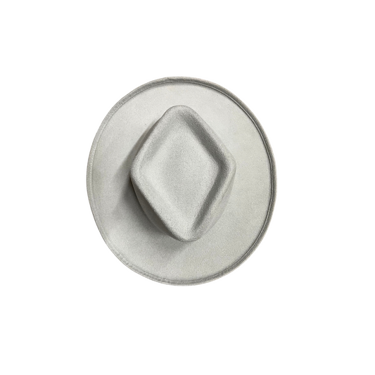 Blake Pencil Curled Brim Diamond Crown- Light Gray