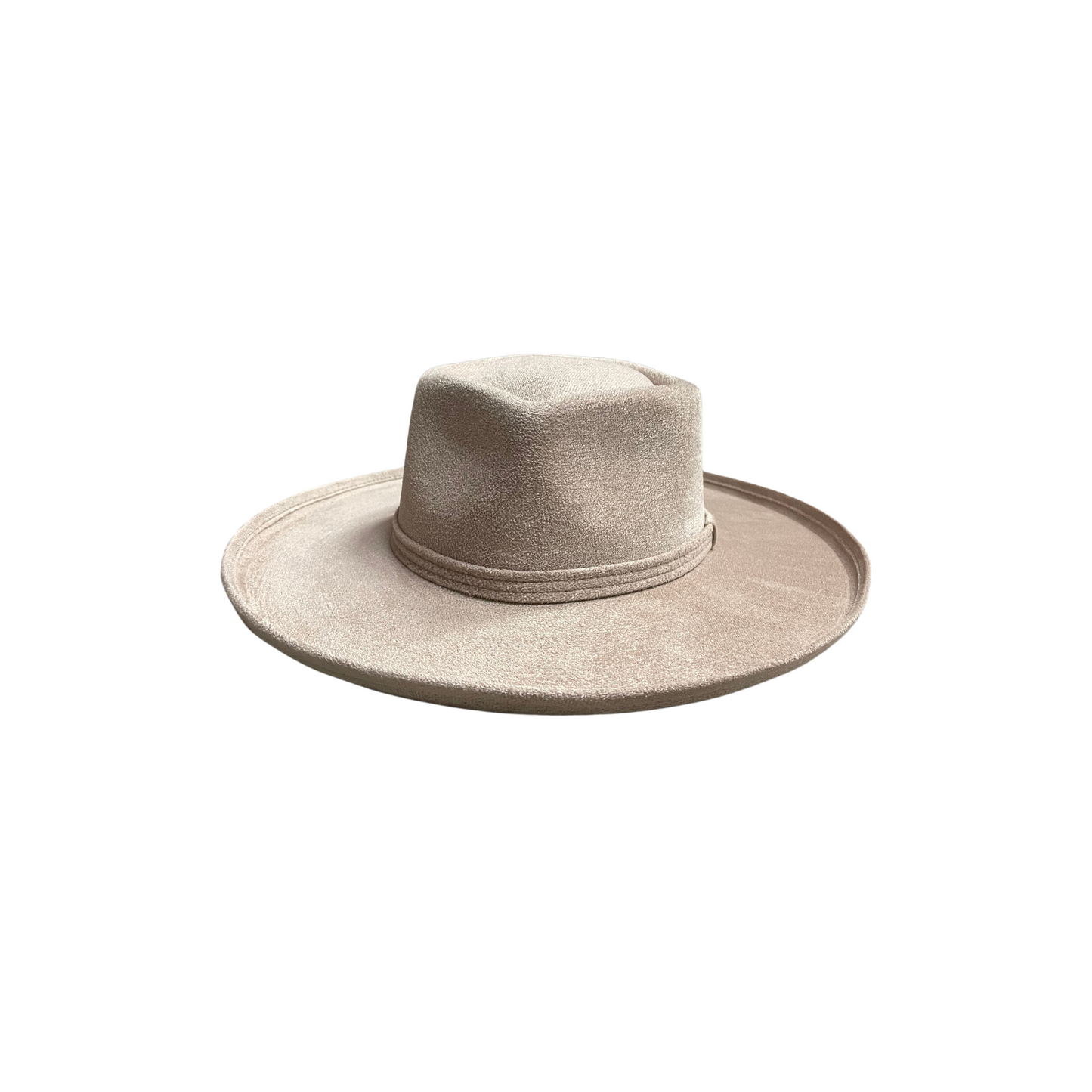 Blake Pencil Curled Brim Sweetheart Crown- Taupe D&D