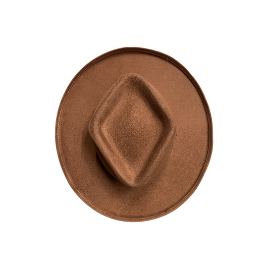 Blake Pencil Curled Brim Diamond Crown- Tobacco