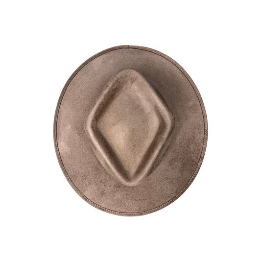 Diamond Crown Flat Brim  - Mocha