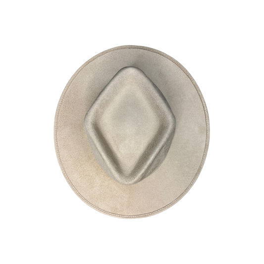 Diamond Crown Flat Brim  - Nude