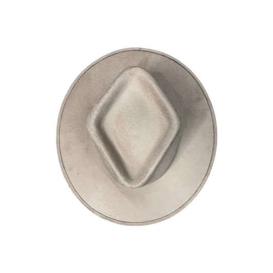 Diamond Crown Flat Brim  - Taupe