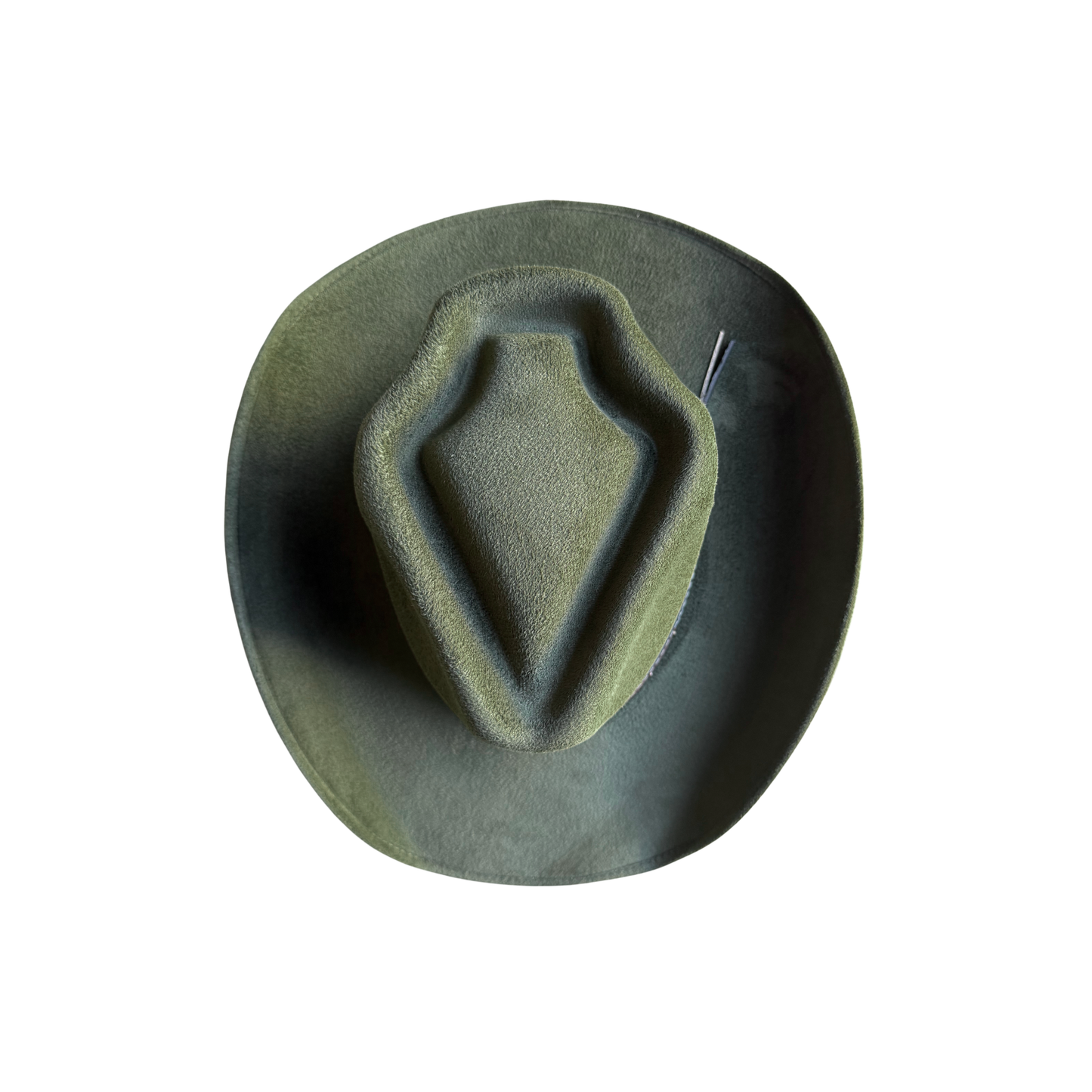 Arrowhead Western Hat w/ Leather Band - Olive