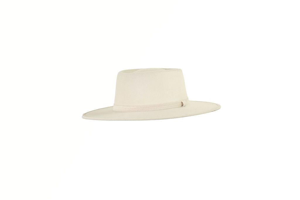 Alex Crown Top Boater - Ivory