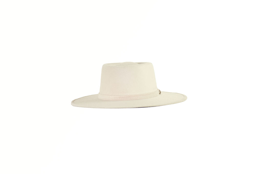 Alex Crown Top Boater - Ivory