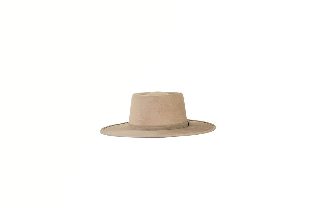 Alex Crown Top Boater - Taupe